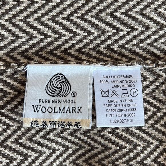 Ports International 100% Merino Wool Herringbone Moto Style Zipped Jacket - Picture 11 of 17